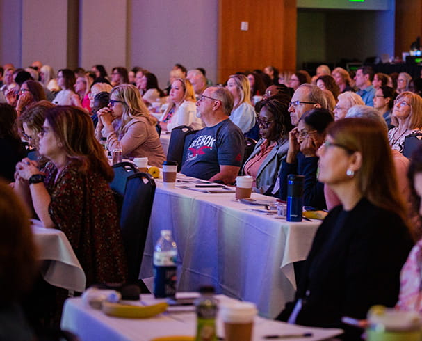 crowd enjoying a CME session at a Pri-Med conference