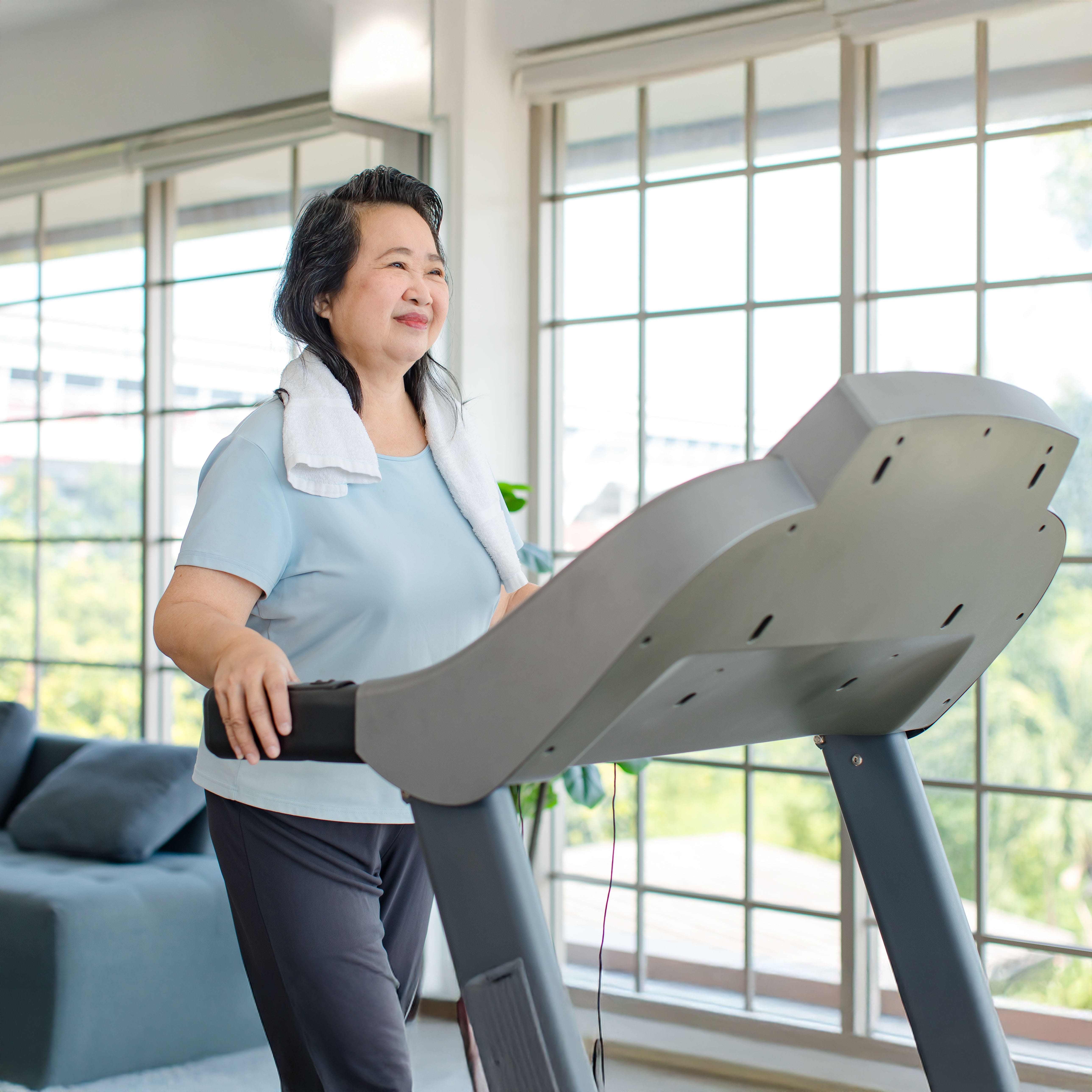woman on treadmill