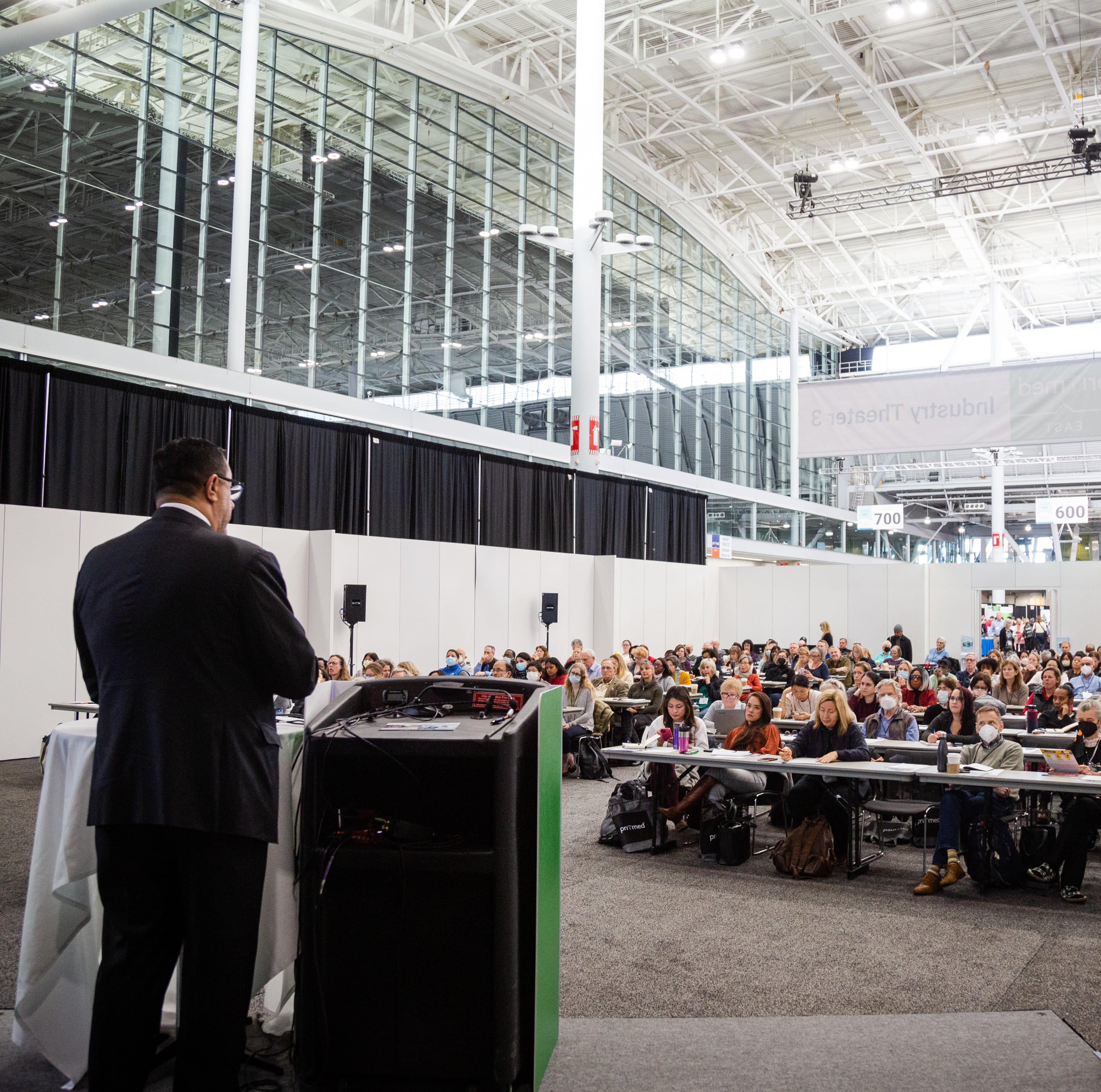 speaker at industry theatre